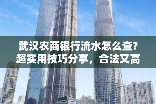 武汉农商银行流水怎么查？超实用技巧分享，合法又高效！