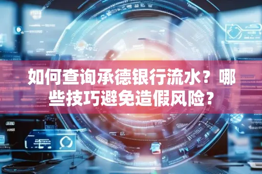 如何查询承德银行流水？哪些技巧避免造假风险？